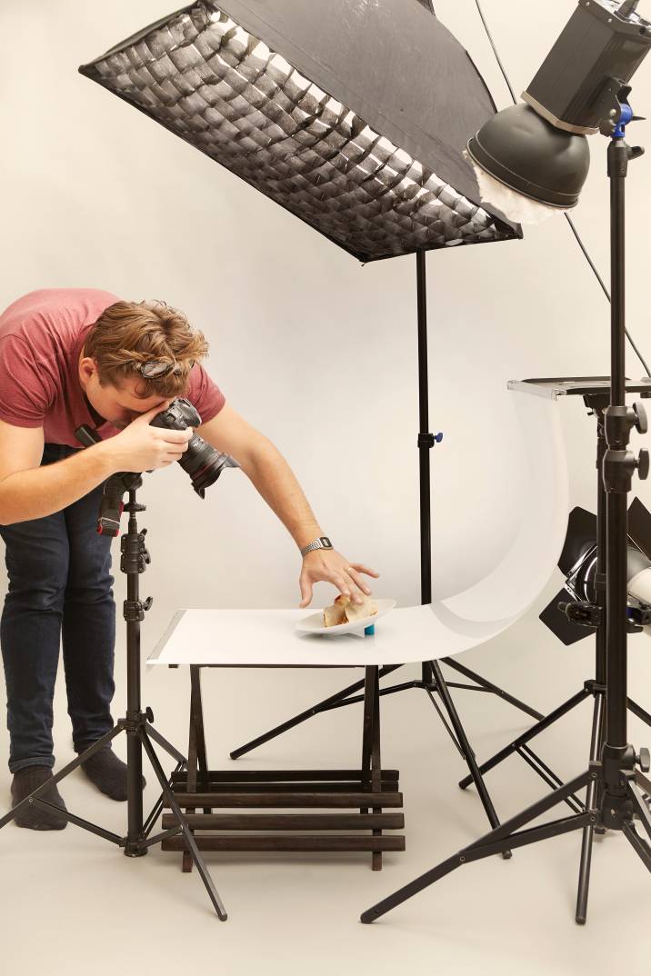 a product photographer working in a studio
