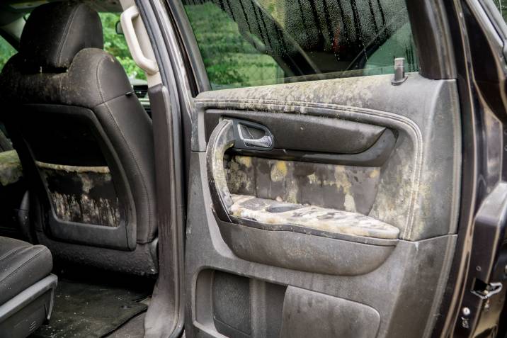 mould inside flooded car