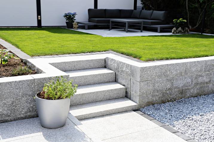 concrete garden steps