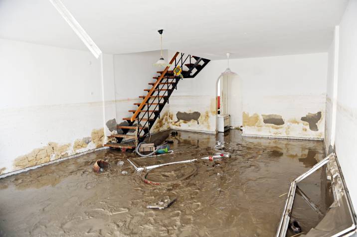 a flooded house