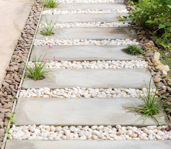 pebbles for garden pathways