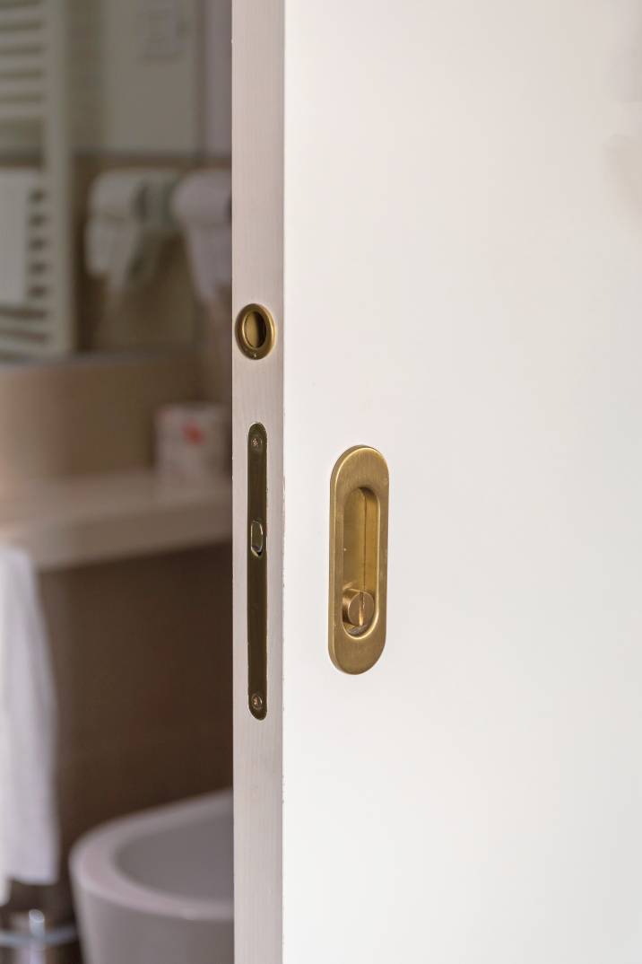 a bathroom pocket door