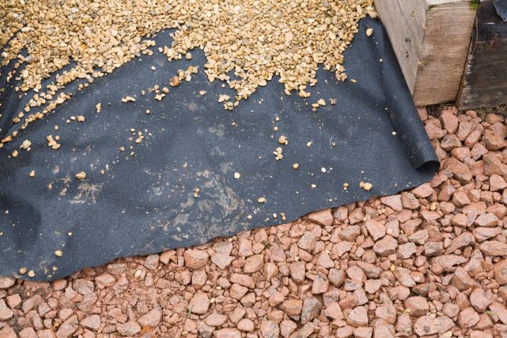 hard landscaping materials like hardcore, gravel for laying a garden path
