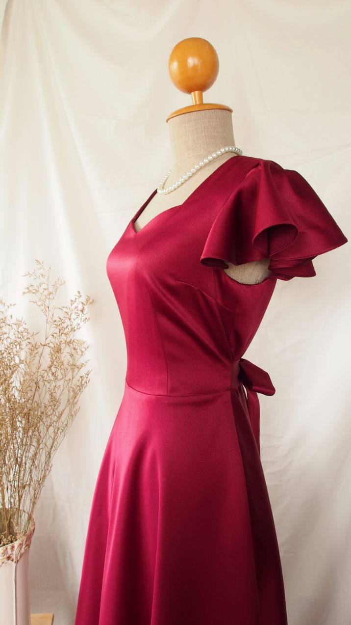 a newly altered bridesmaid dress