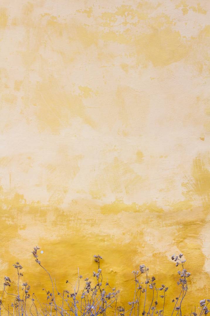 yellow colour washing paint effect on wall 