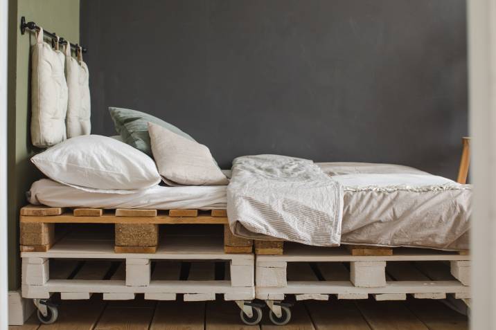 Bed made out of pallet