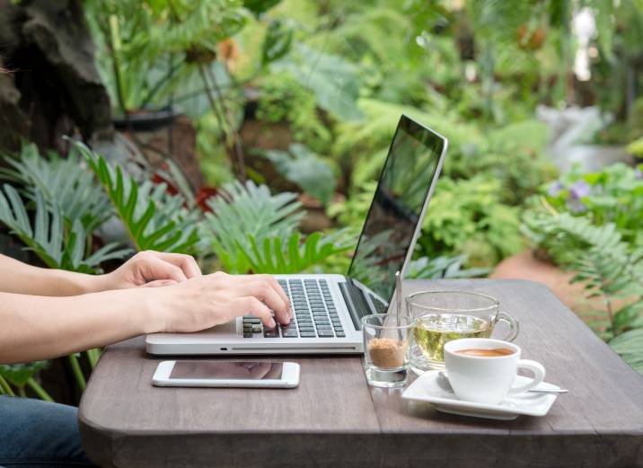 Working space in a garden