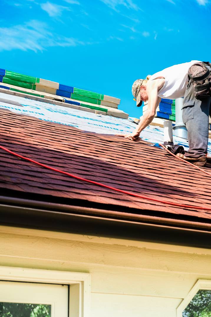 a man doing roof repair 