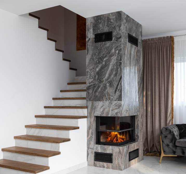 Fireplace column