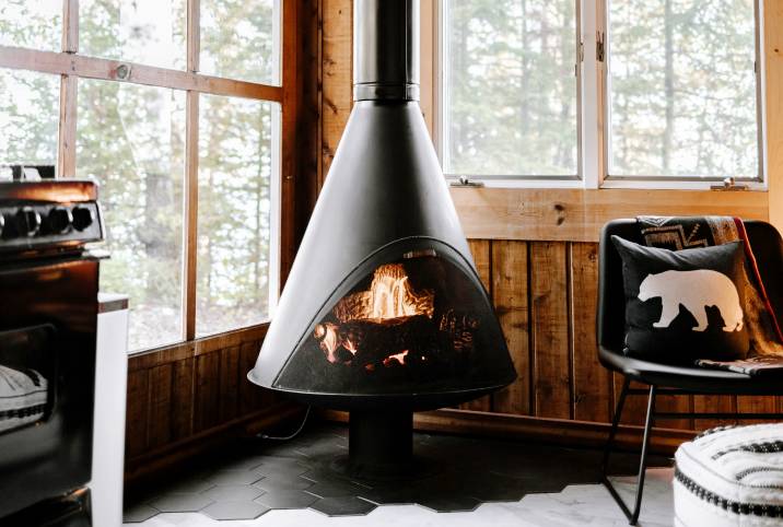 Globular fireplace