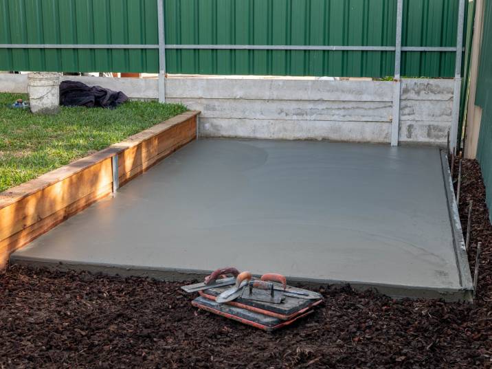 Laying shed base for foundation