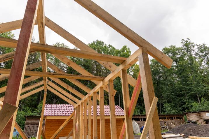 Build the shed roof frame