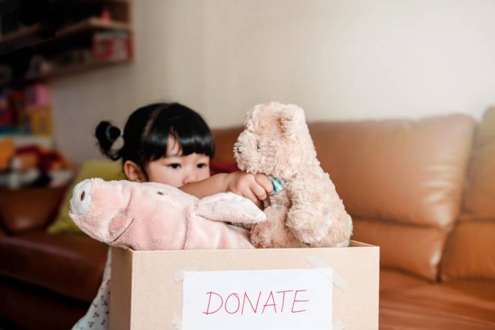 Involve kids when decluttering