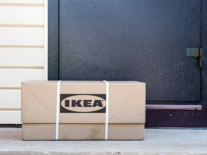 a delivered box of IKEA products