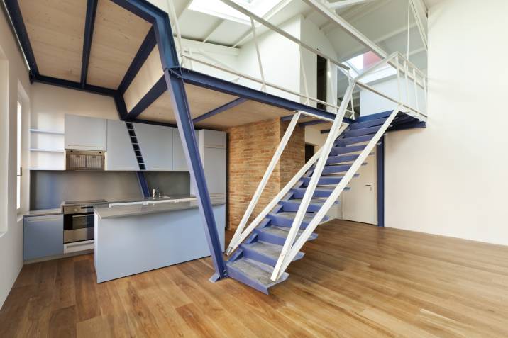 modern attic stairs