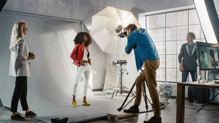 photographer shooting in a studio