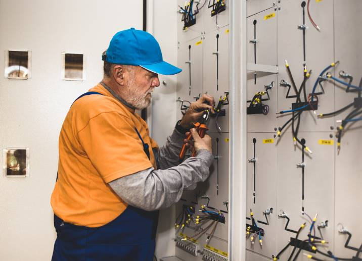 electrician doing electrical work