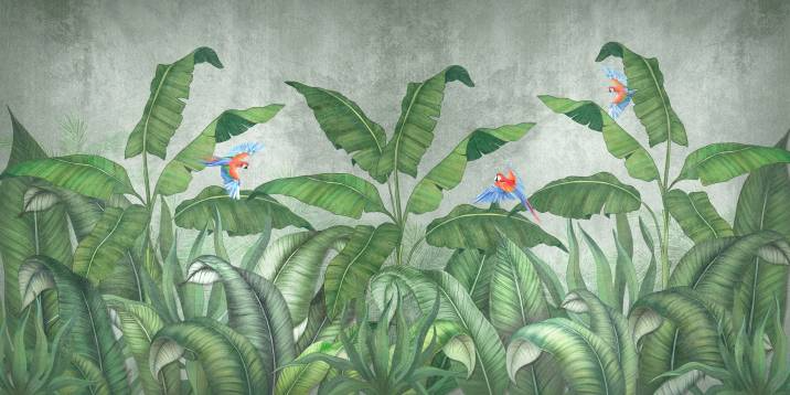 tropical wall mural painting
