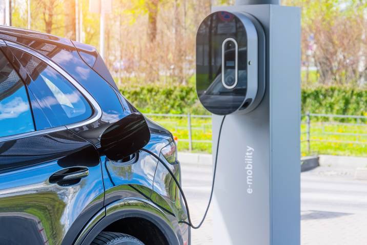 a charging electric vehicle