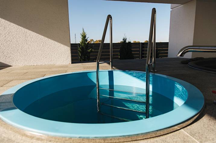 a circular plunge pool