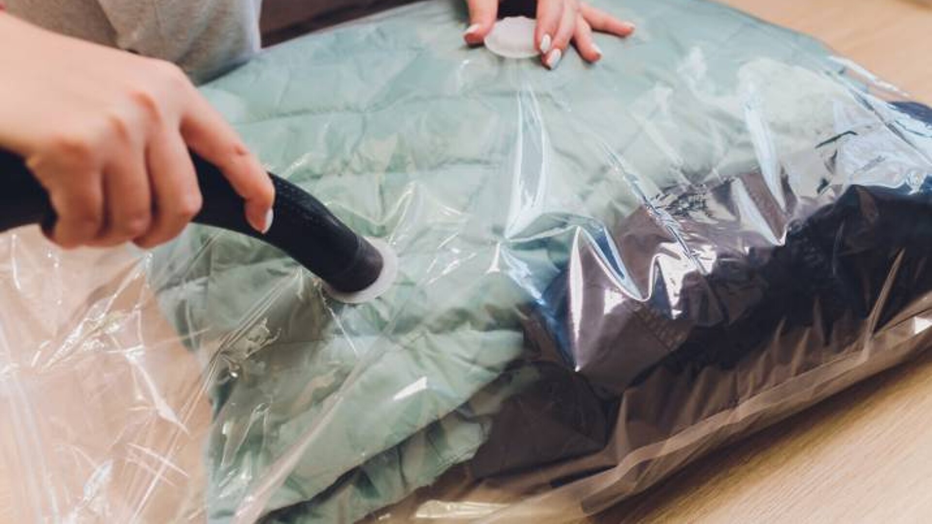 Save space by vacuum sealing your sleeping bag 