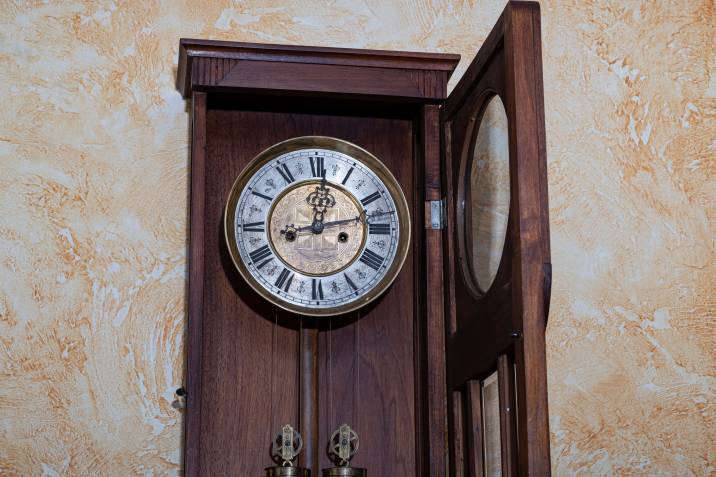old wooden grandfather clock