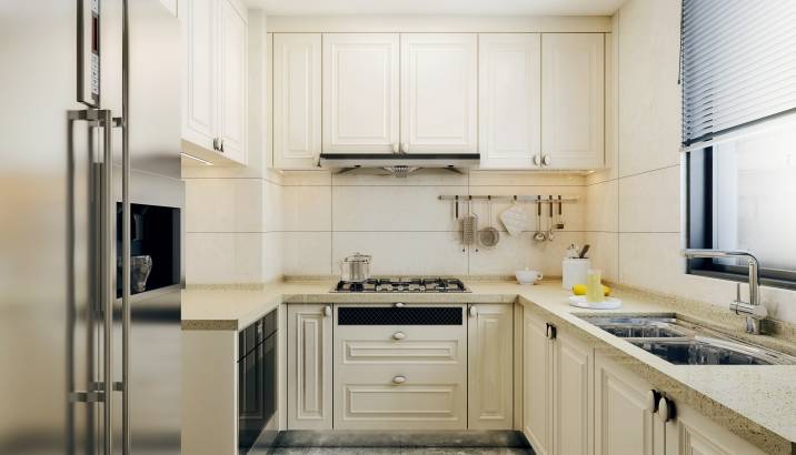 simple clean white kitchen