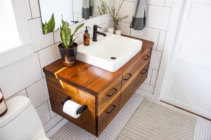 bathroom vanity with natural light