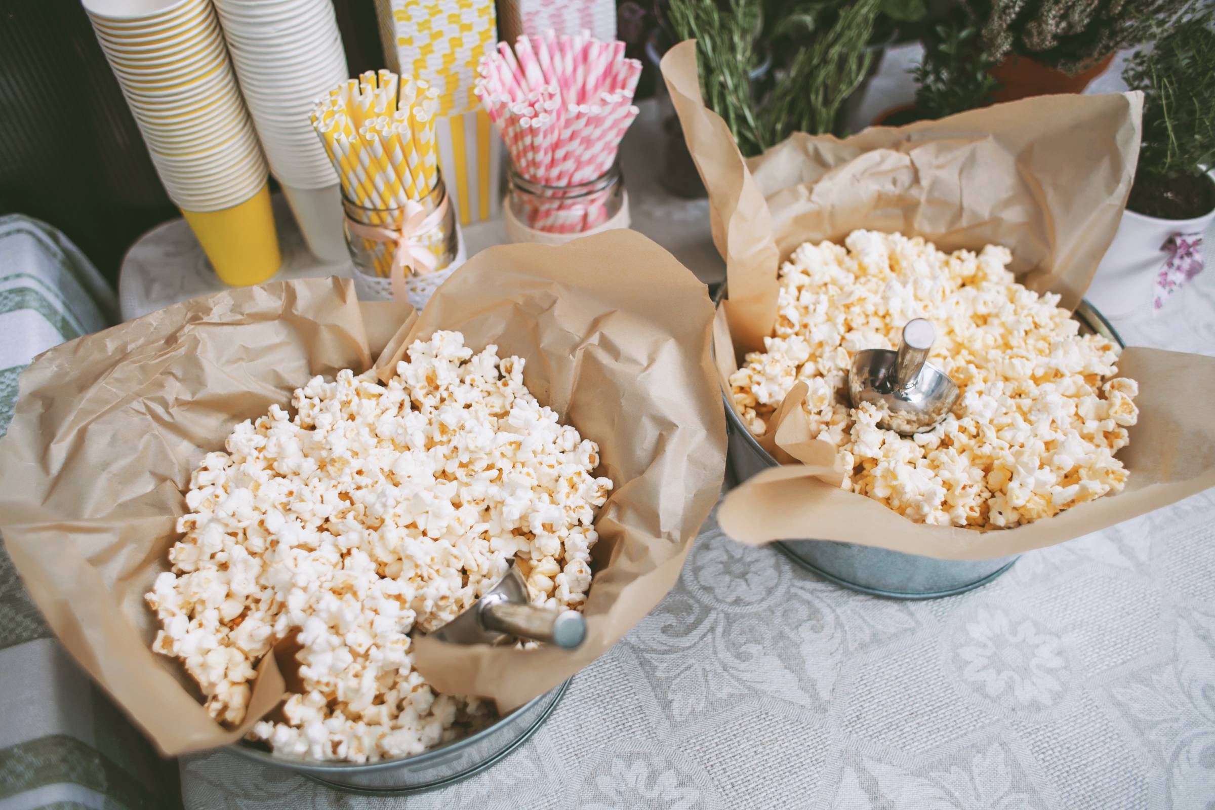 outdoor popcorn and candy bar