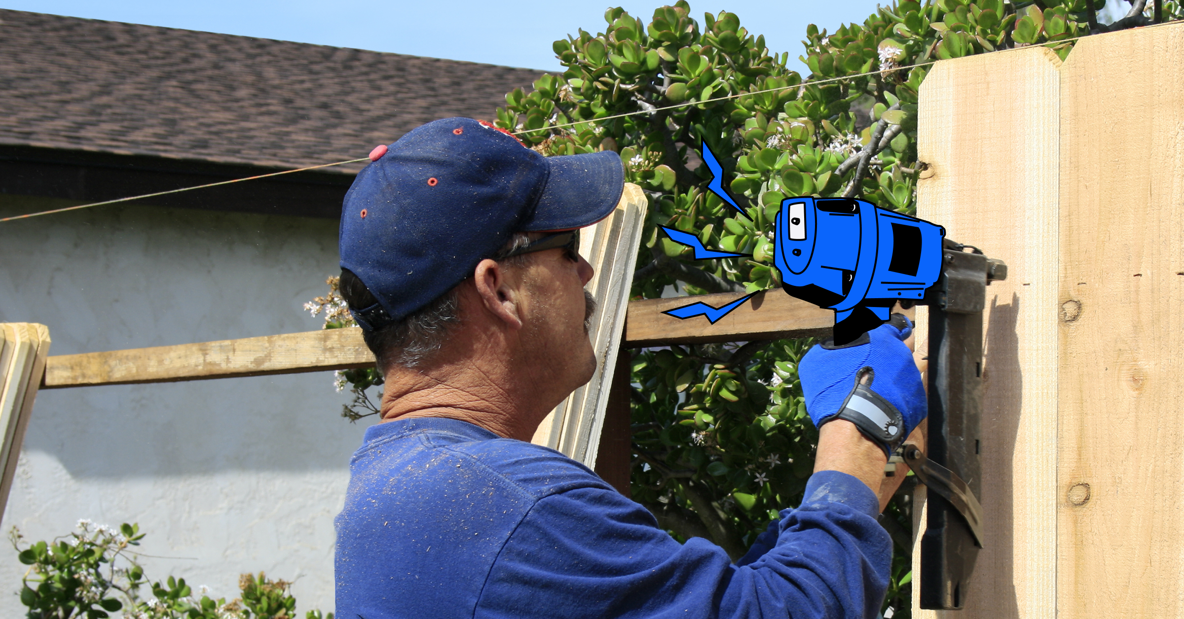 A tradesman with a tool and hat, ready for work, representing local tradie services.