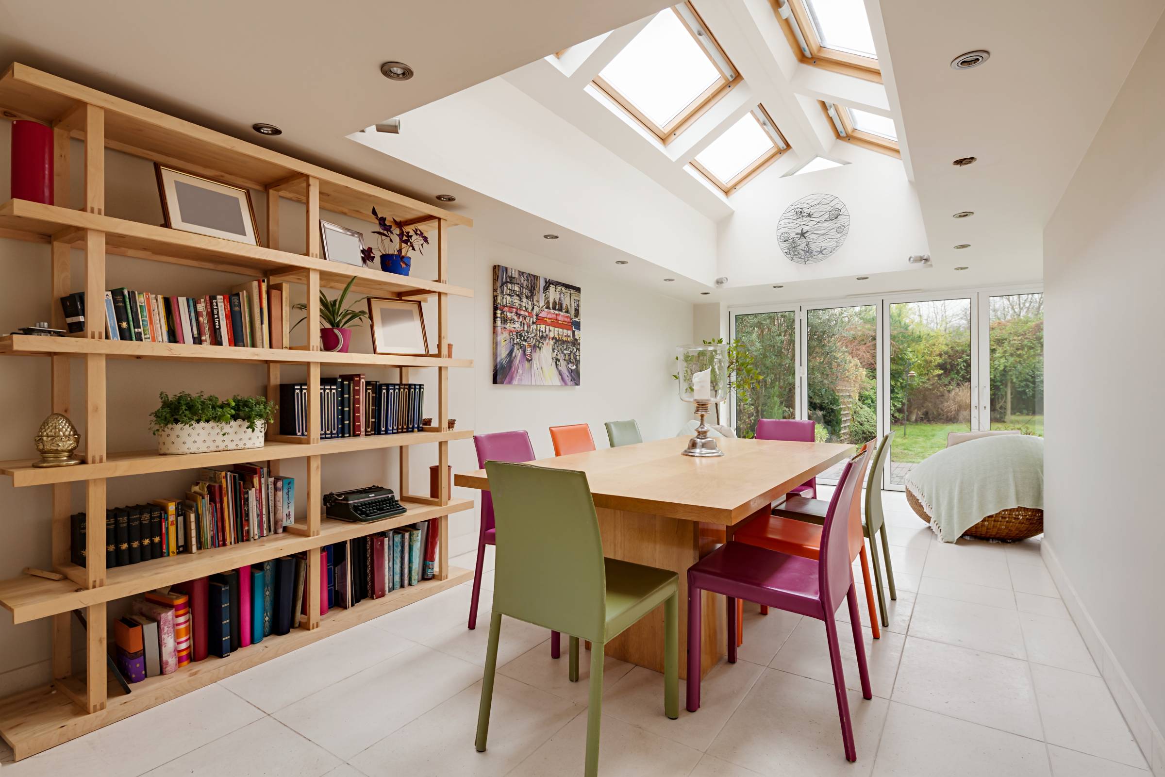 a modern orangery with complete furniture