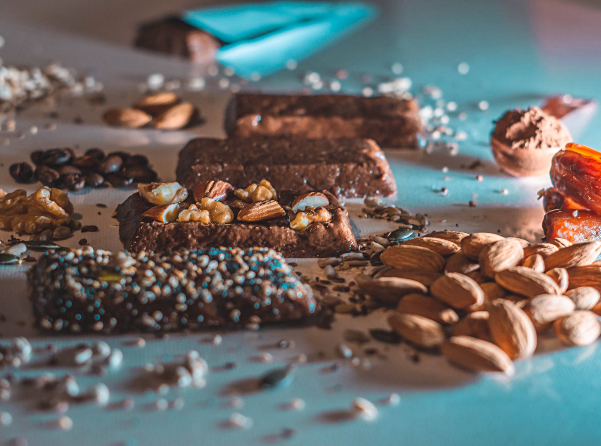 nuts and energy bars 
