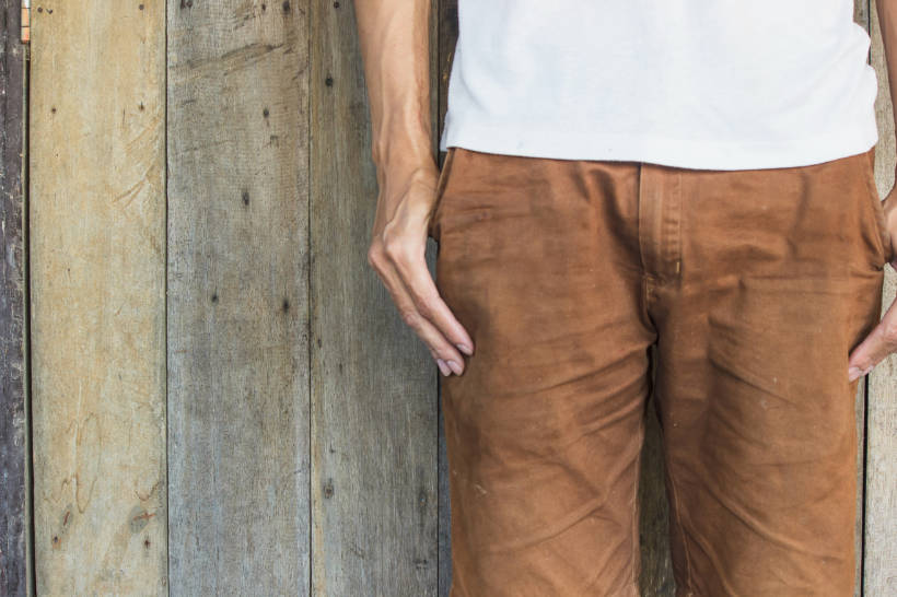  Chinos vs Khakis - Person wearing casual khakis paired with a white T-shirt