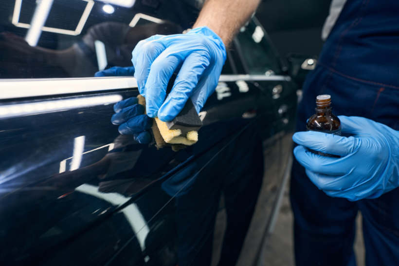  PPF vs Ceramic Coating - Applying ceramic coating for a sleek and protected car finish