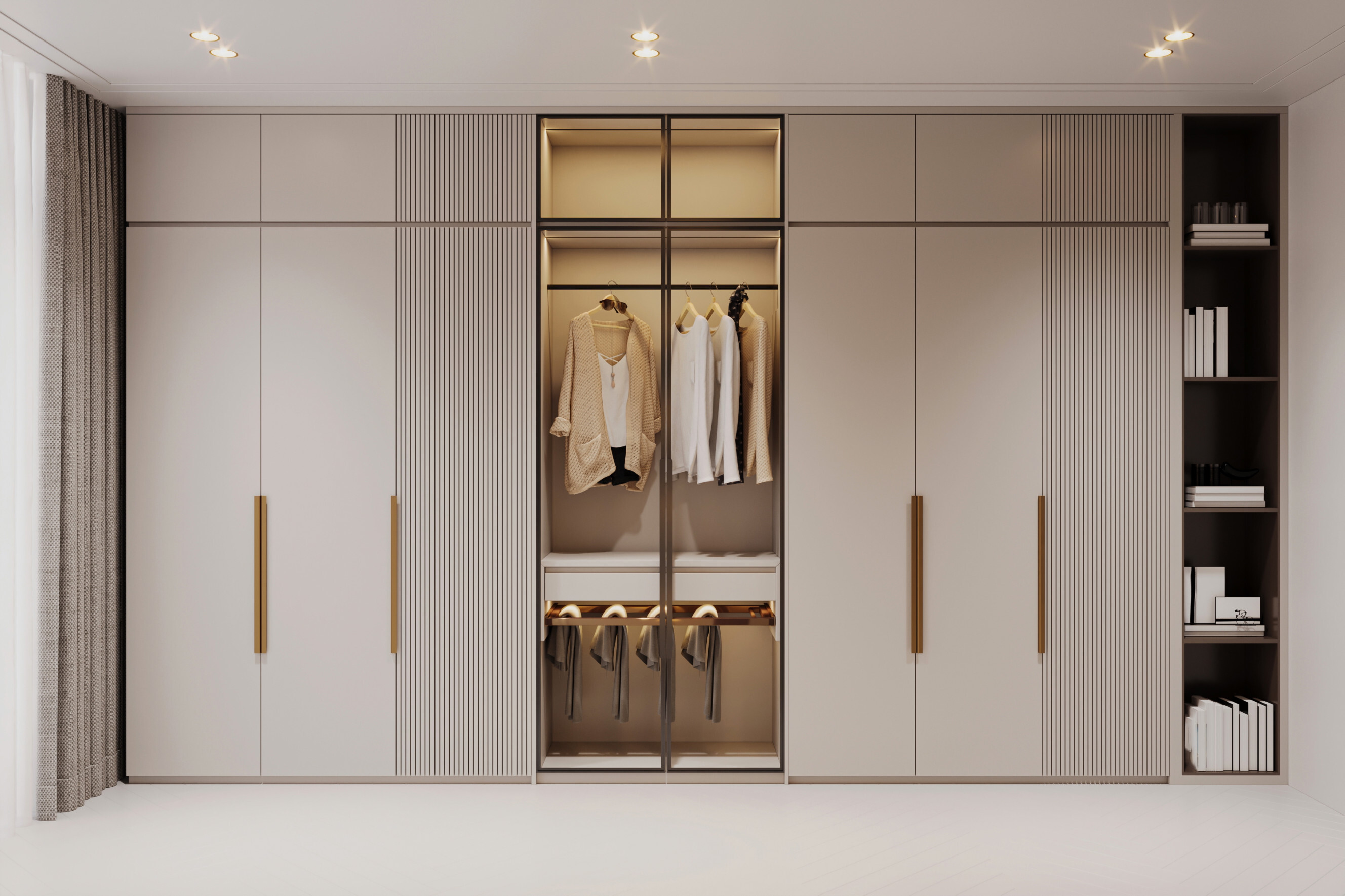 Built-in wardrobe in a home