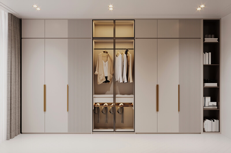 Wardrobe interior detail