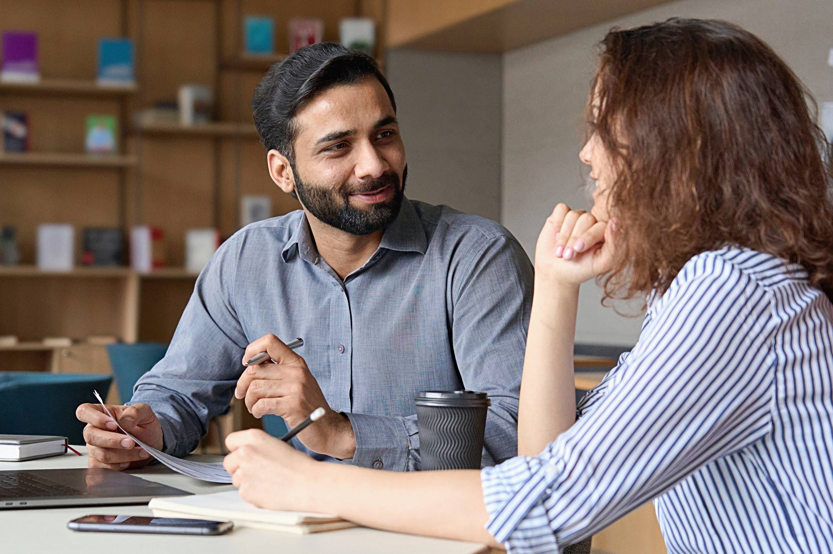 a woman talking to her coach about life and career goals