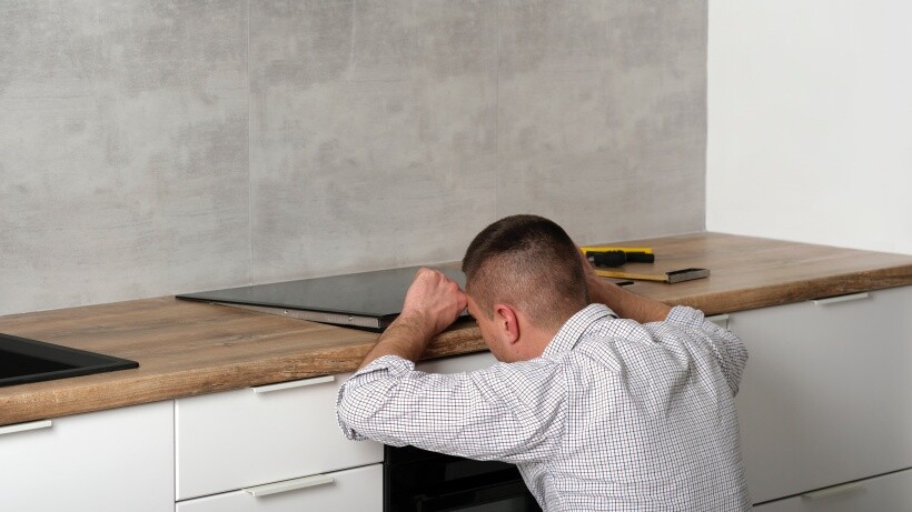 ceramic vs induction cooktop - Cooktop maintenance or setup in progress.