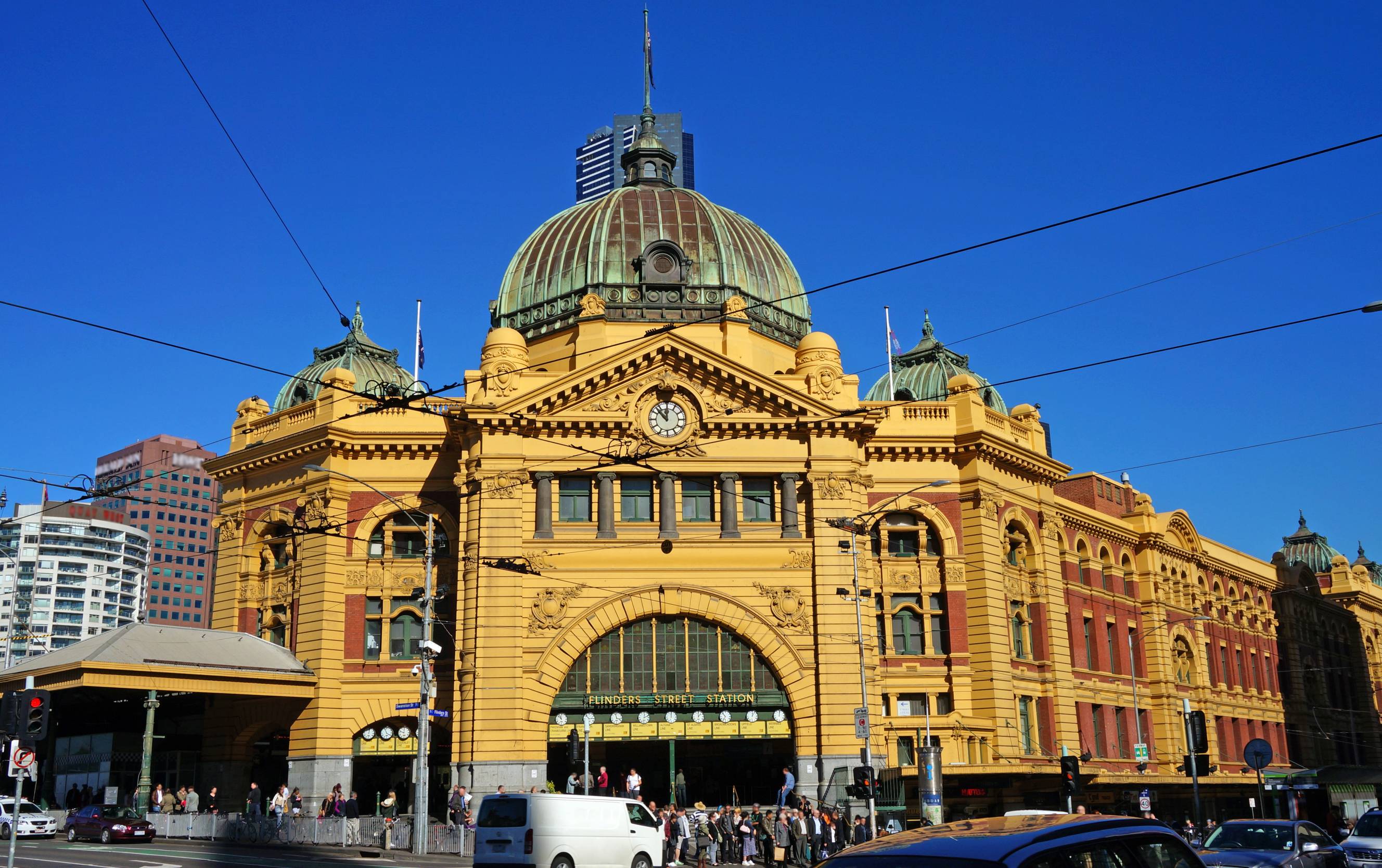 View of Finders Street Station in Melbourne
