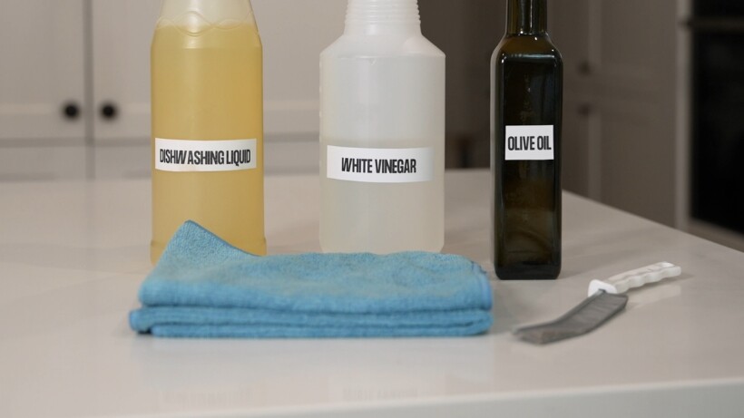 Prepare the cleaning supplies first
