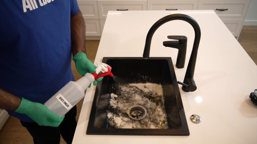 Spray with white vinegar