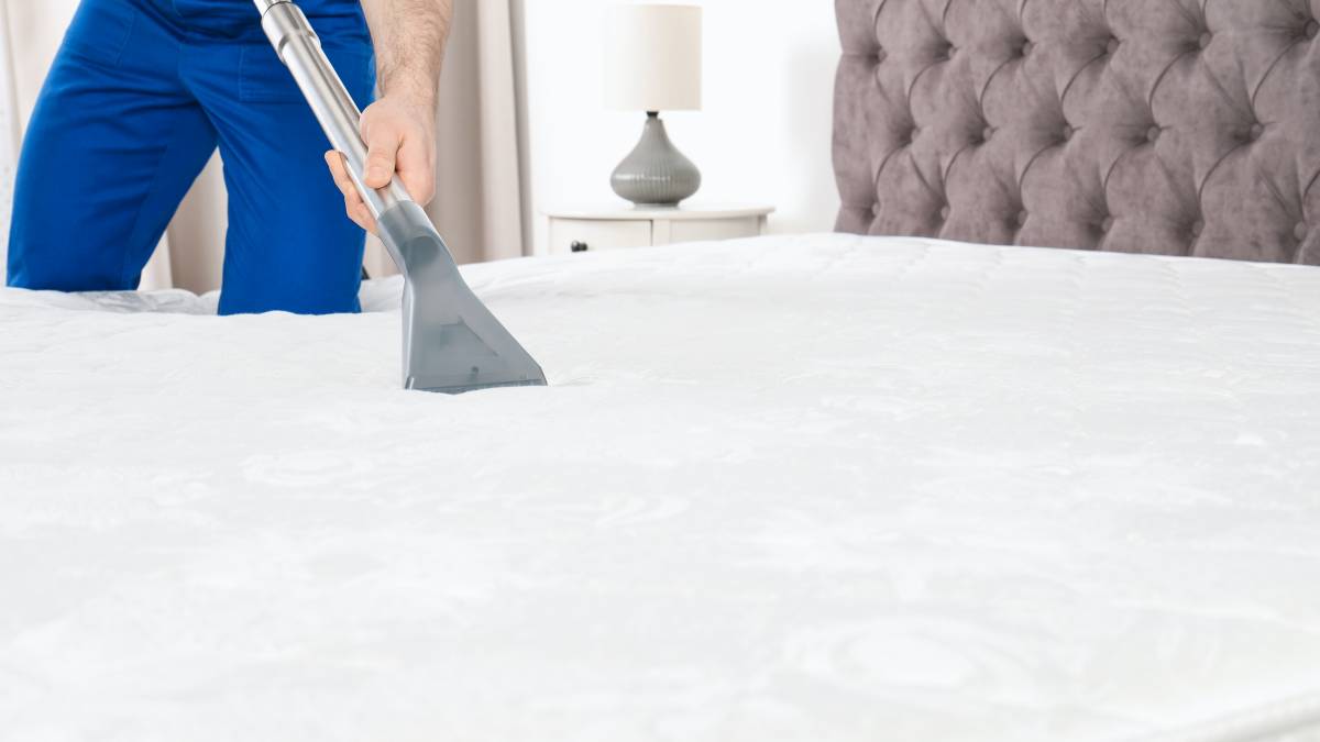vacuuming mattress