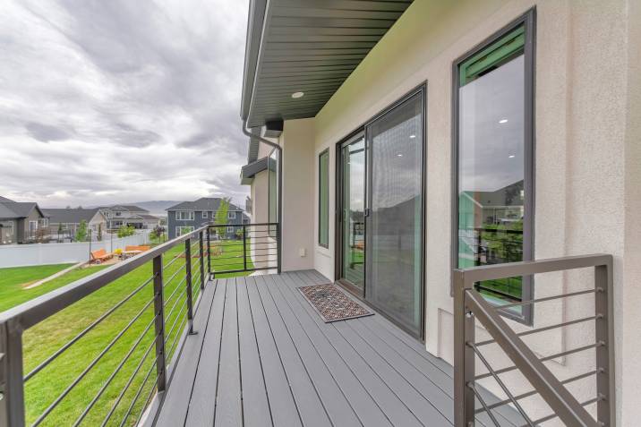 screen door opening to the patio of a home