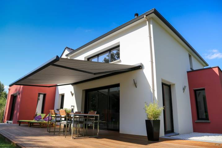 roof awning in a patio