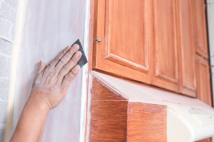 Preparing kitchen cabinets for painting