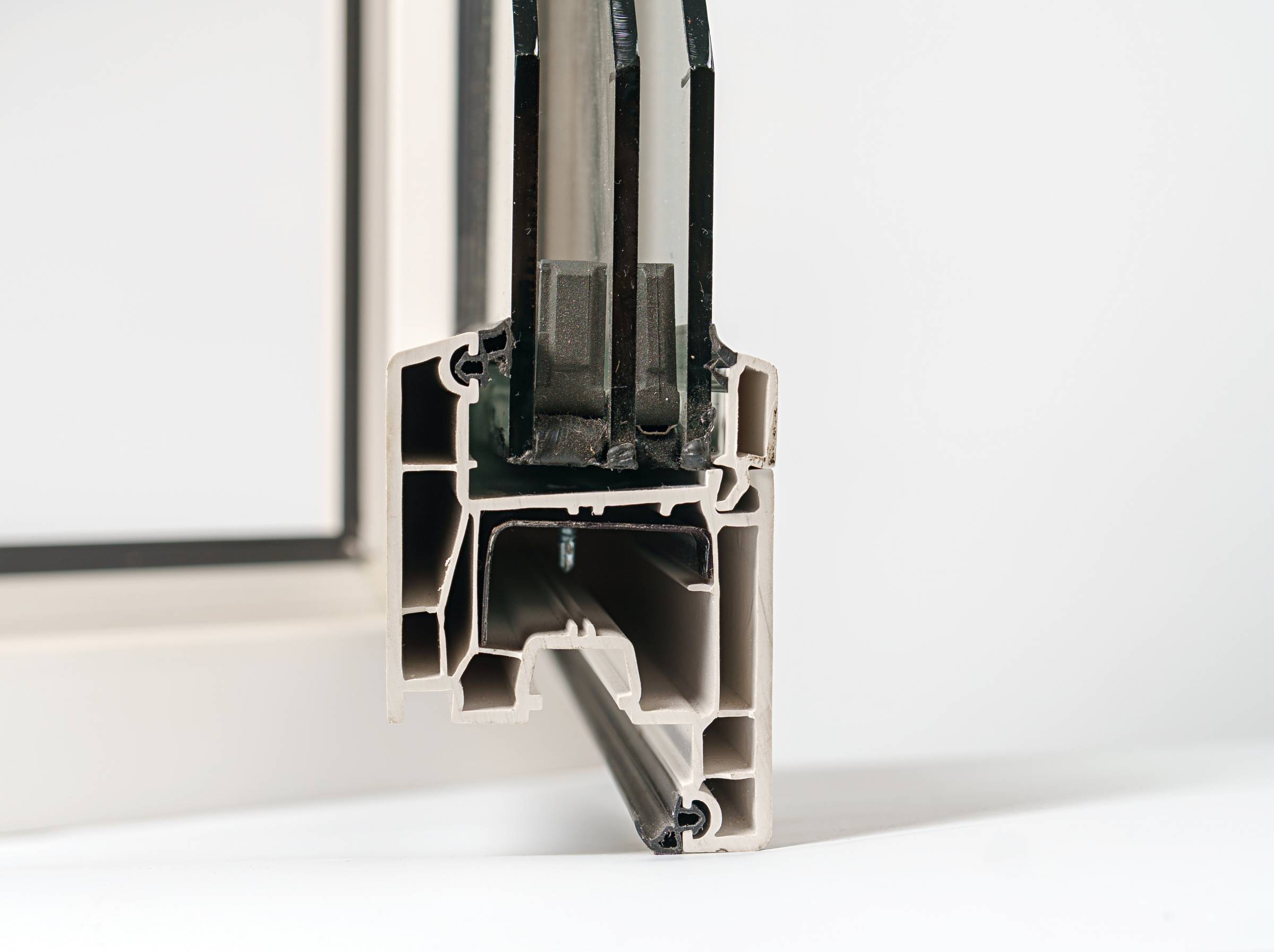 a sample of triple glazing for windows