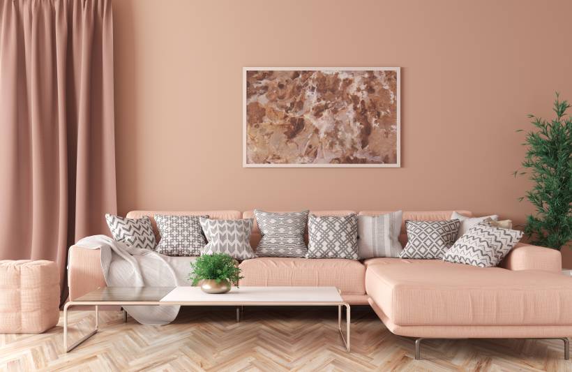 a living room coloured with Setting Plaster paint