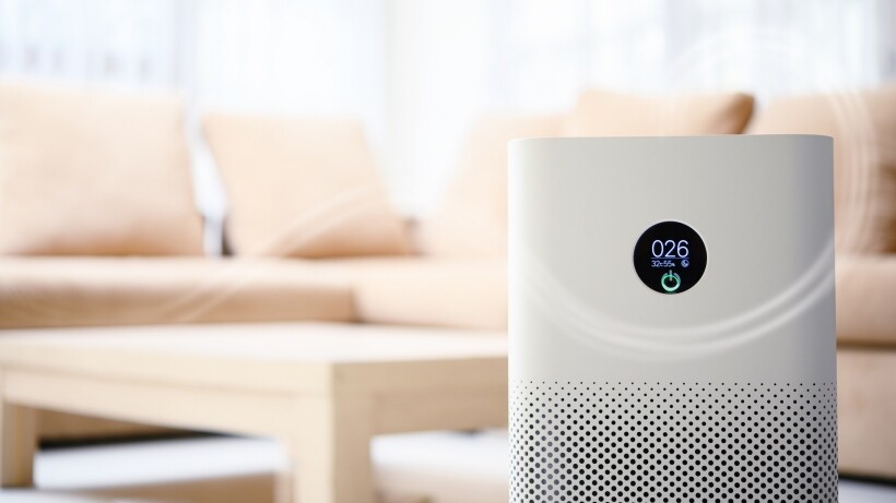 Air purifier vs dehumidifier: Energy-efficient  air purifier removing fine dust in house