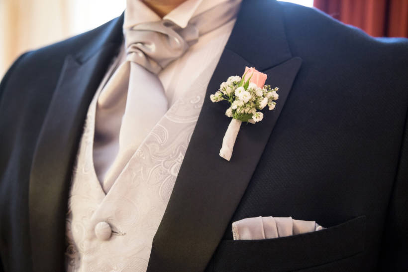 Waistcoat vs Vest - Close-up of a formal vest worn with a suit jacket