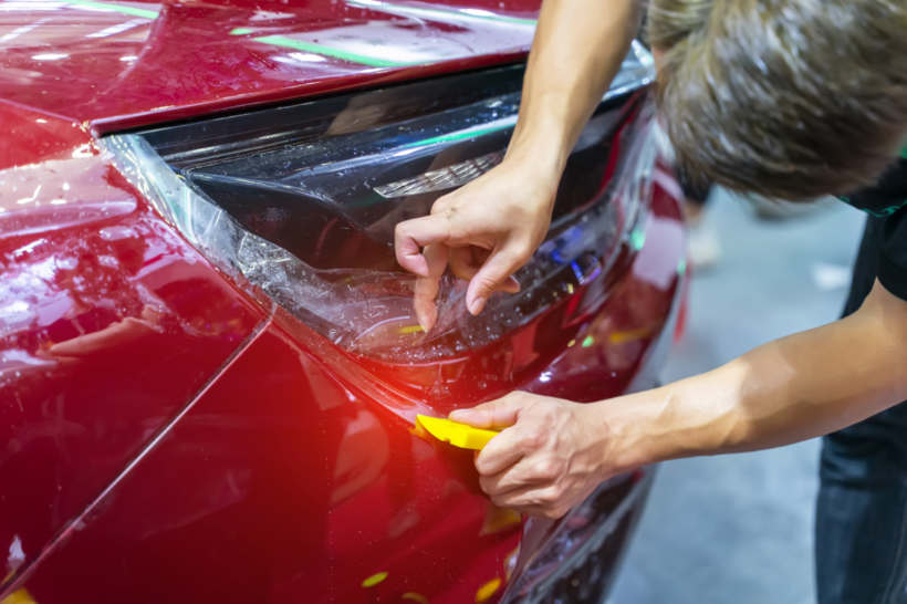 PPF vs Ceramic Coating - Applying PPF to a car for paint protection and shine